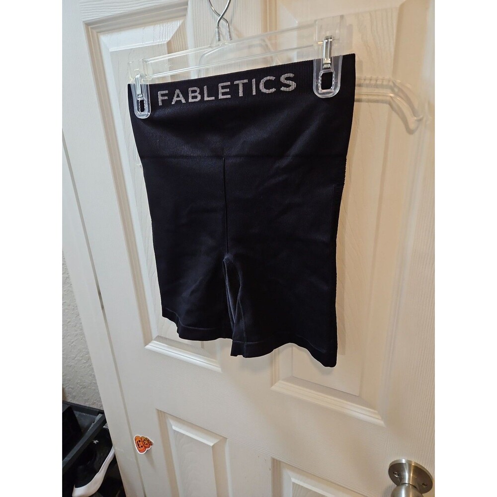 Fabletics Black High-Waisted Seamless Performance Biker Shorts